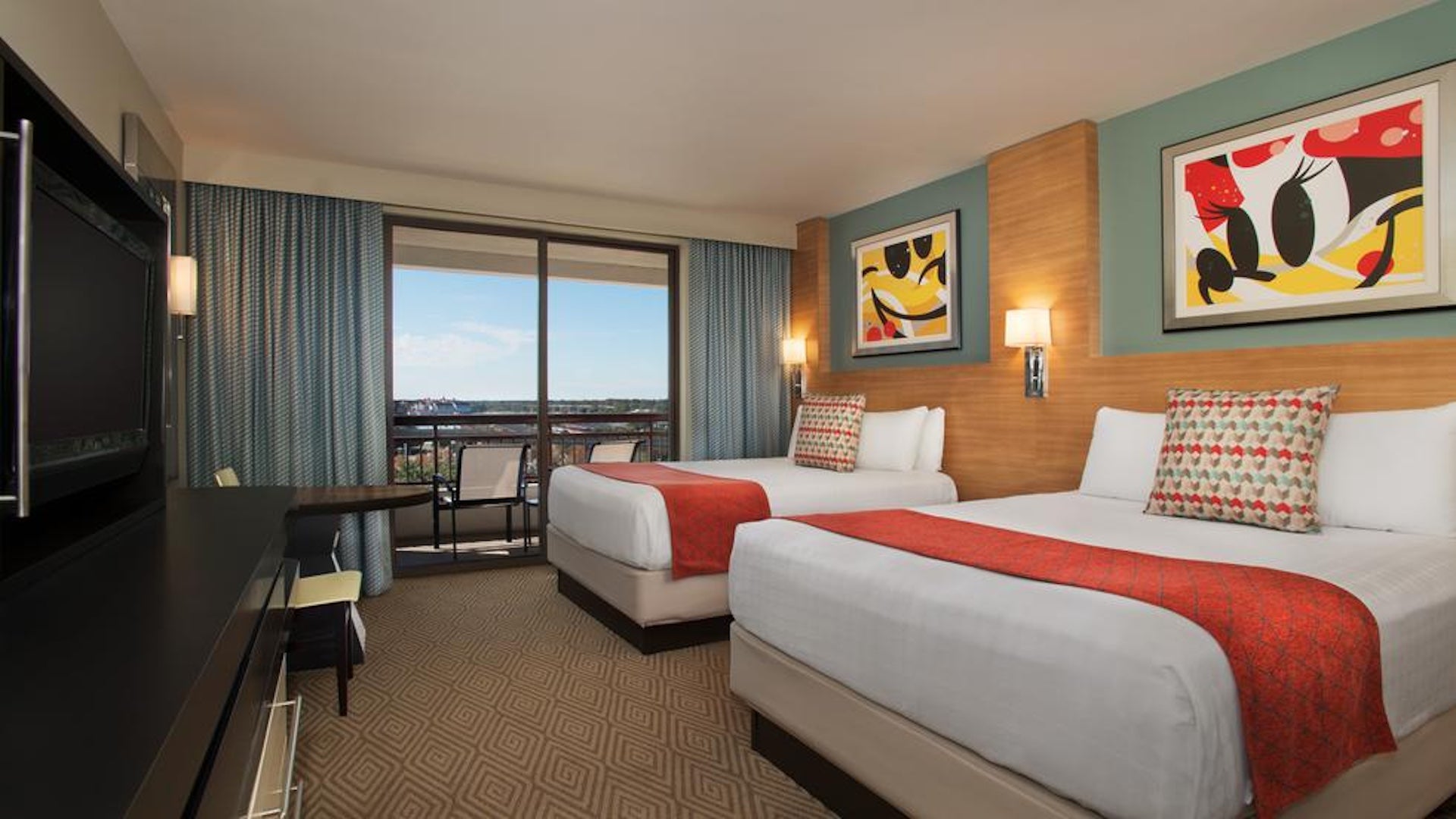 Two double beds in a hotel room at the Contemporary